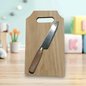 Paket talenan kayu kotak dengan pisau dapur baja Knife Kitchenware