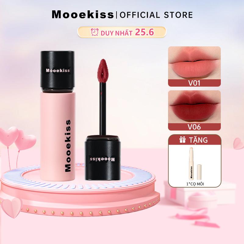 [DEAL LIVE ĐỘC QUYỀN](COD) Son Môi Mooekiss Son Bùn Lì Mềm Mịn Như Nhung Giúp Làm Giảm Thâm Môi Sáng Da Cho Tone Da Vàng 3g*1 VN-STOCK