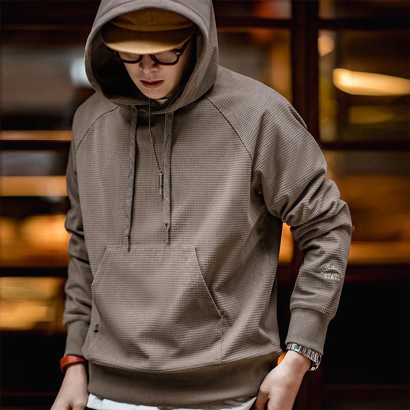 Áo Hoodie Thêu Cổ Điển Cho Nam, Maden, Màu Trơn Áo Nỉ Có Mũ, Thương Hiệu Mới Mùa Xuân, Áo Chui Đầu Thiết Yếu, Dáng Rộng Vừa Vặn, Thời Trang Đường Phố