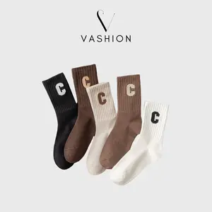 Kaos Kaki Panjang Motif Polos Atas Mata Kaki Unisex - KK1478  Wanita Ankle Pendek