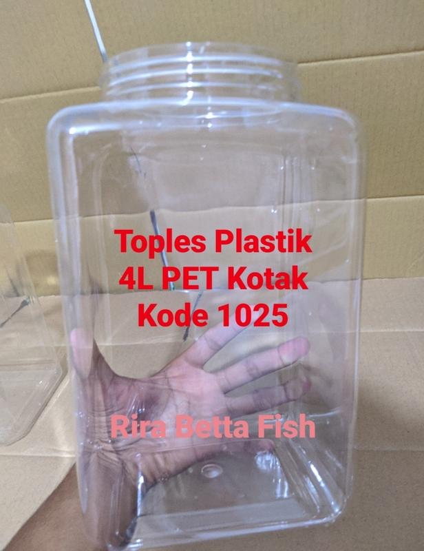 toples cupang 4 liter kotak polos tanpa list 0