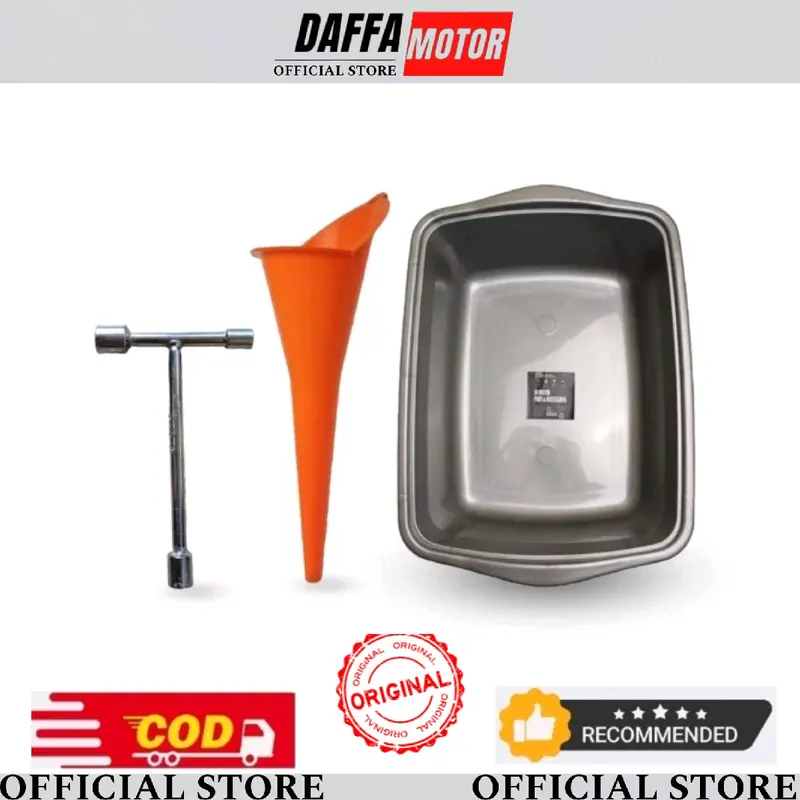 Paket Ganti Oli Wadah Oli+Corong Oli+ Kunci T 8-10-12 ORIGINAL untuk Kendaraan Anda p 0