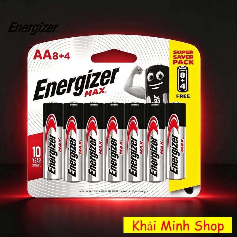 Pin AA Energizer Max E91 BP8+4 – 12 Viên – Pin 1.5V chính hãnġ