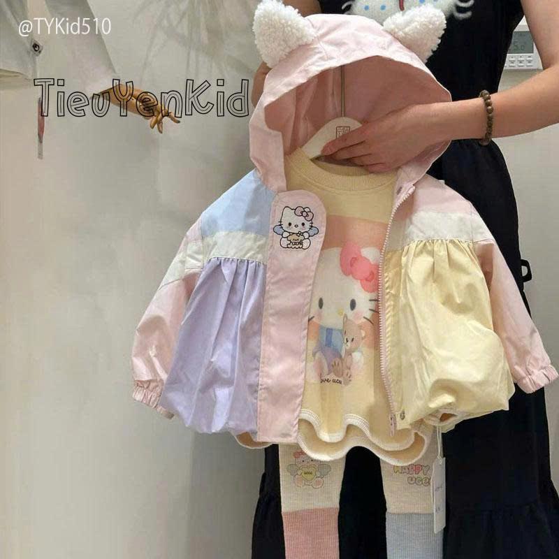 [Tiểu Yến KID] AK510/Q208-Áo khoác gió bé gái QCCC tai mèo và Quần legging bé gái QCCC