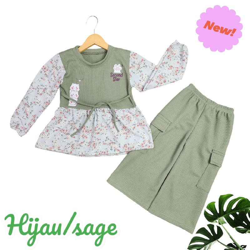 one set labubu viral 2025 stelan anak perempuan  kuromi baju terlaris 6