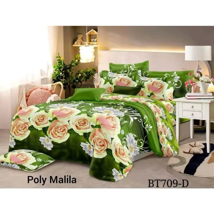 SPREI MOTIF BAHAN BON1TA 180x200 160x200 120x200 1 SET SARUNG BANTAL DAN SARUNG GULING SEPREI HOMEMADE BUNGA ROSE GREEN KAIN KATUN PREMIUM SUDUT KARET ANTI LUNTUR SIZE JUMBO
