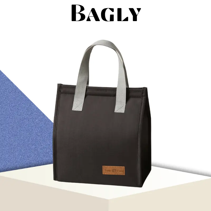 BAGLY Tas Bekal Makanan Lunch Bag dengan Material Alumunium Foil Polos dan Simple - LC03