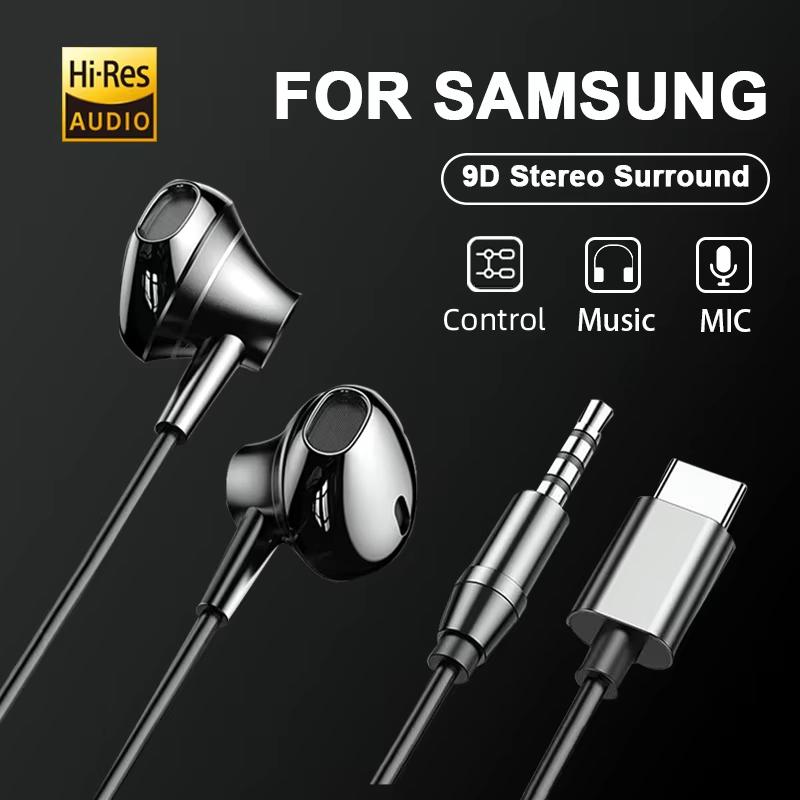 Tai Nghe Có Dây Type-C, Trong Tai, 3.5MM, Tai Nghe Có Dây USB C, Có Mic, Âm Nhạc Âm Thanh Nổi Âm Trầm HiFi, Tương Thích Với Samsung Galaxy S24, S23, S22 tai nghe apple earpods