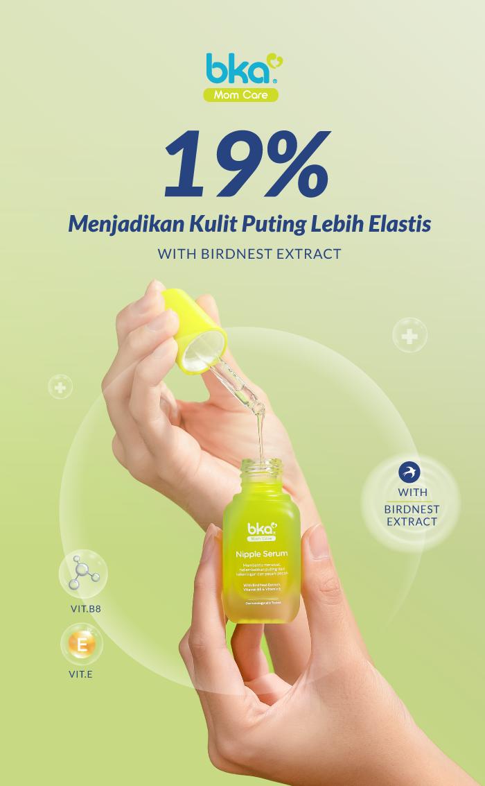 BKA Nipple Serum isi 10ml - Membersihkan Puting Kotor - Pelembab Ibu Hamil - Perawatan Puting Payudara Bumil Busui, Meredakan Puting Lecet dengan Vitamin B8 & Bird Nest Extract, Persiapan Lancar ASI