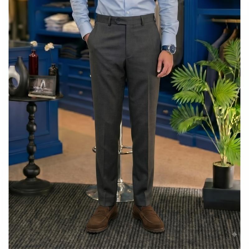 [ DEAL MỞ BÁN ] Quần âu nam cao cấp, chất vải cotton mềm mịn thoáng khí mát, form regular-fit tôn dáng , co giãn nhẹ. che khuyết điểm chân - Menswear pants