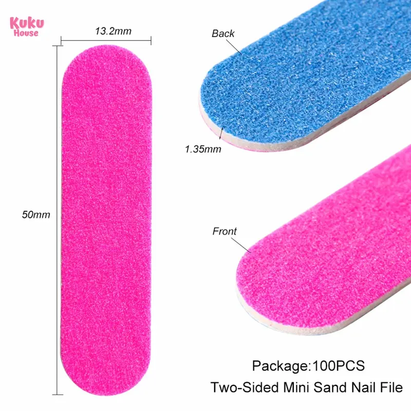 double sided mini nail file Kikir kuku penghalus kuku Perawatan Kuku 1