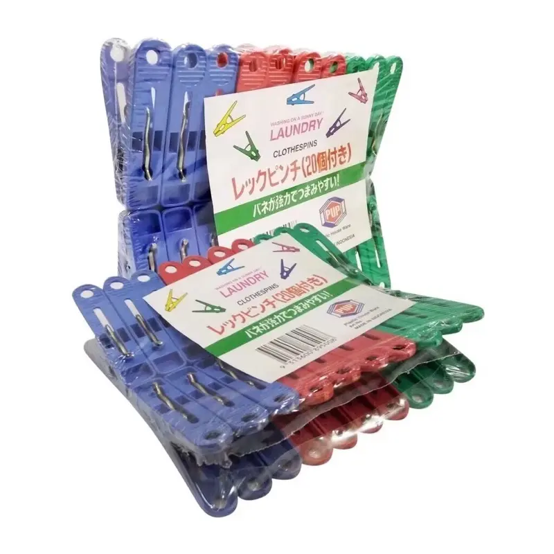 ( 1 Pack ) Jepit Jemuran Plastic Warna Warni Isi 20 Biji