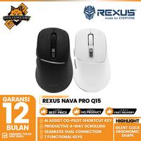 Gambar Rexus Nava Pro Q15 Mouse Office Wireless 2.4G Silent Click - Ergonomic Shape with Co-Pilot - Mouse REXUS Wireless Office Q15 NAVA PRO - WHITE dari GGSTORESBY Kota Surabaya 1 Tokopedia