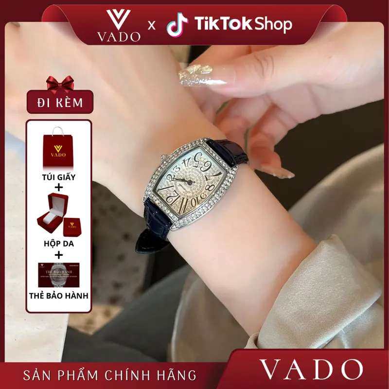 [LIVE] Đồng hồ nữ sang chảnh mặt thoi, đính đá sang trọng, phong cách quý phái, hỗ trợ kháng nước - DH1 JRANDE 0
