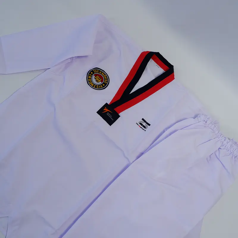 Dobok Seragam Taekwondo Drill KruZZsports Kerah Poom (Bahan Drill) 4