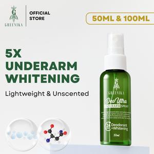 [ THE ORIGINAL DEO ULTRA WHITENING DEODORANT SPRAY ] Greenika DeoUltra Underarm Spray Scented Armpit Lightening Spray