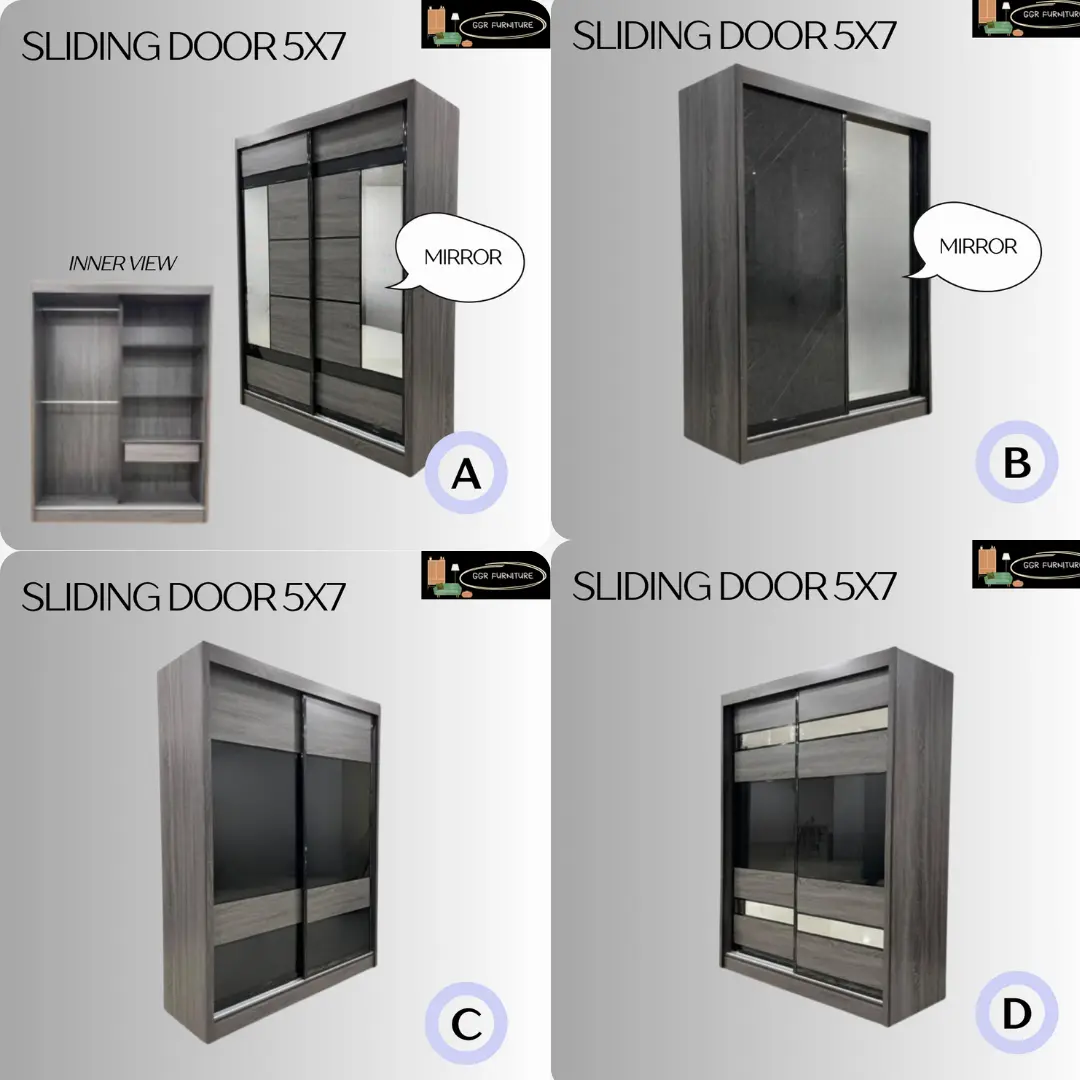 GGR Furniture 5 Feet Solid Sliding Door Wardrobe