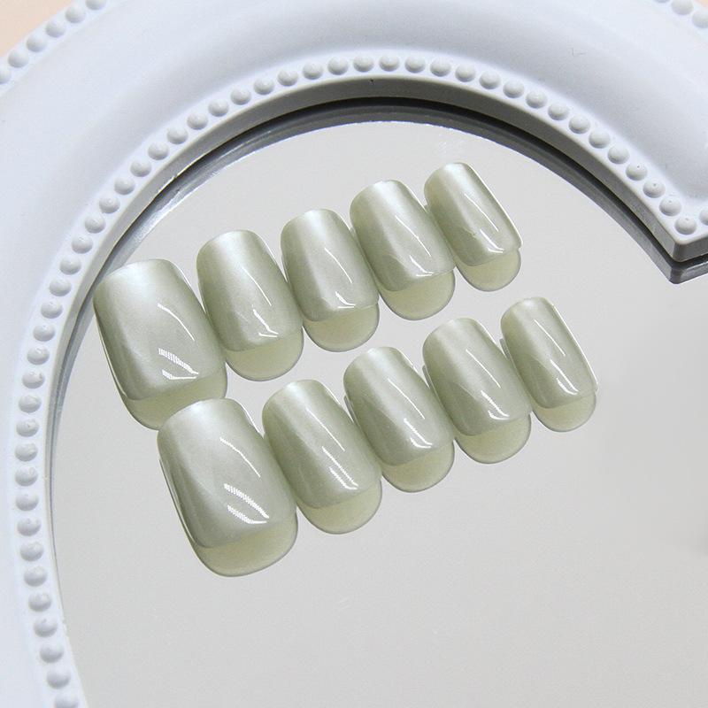 AdoraNails - [Koleksi Cat Eye 30 pcs] [NO BOX GRATIS LEM JELLY] Kuku Palsu / Kuku Palsu Cat Eye / Nail Art Daily Elegan Model Baru 30 pcs dan Lem Jelly untuk Wisuda Wedding Acara Cat Tangan Polish Tempel 7
