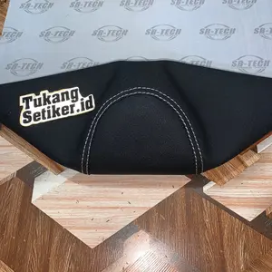 kulit Jok SB-tech motor/Sarung Jok Hitam polos (JAHIT KEPALA) Beat Mio Vario 110 Dll Universal Harga termurah