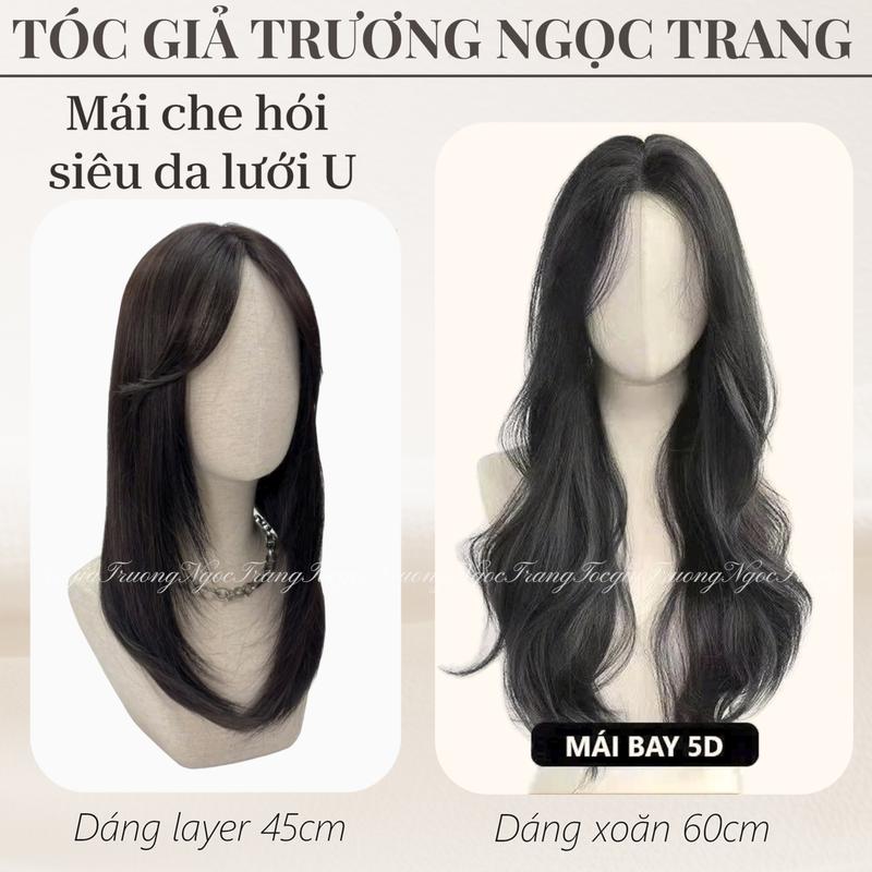 MÁI CHE HÓI PHỦ ĐỈNH ĐẦU SIÊU DA LƯỚI U - Tóc giả