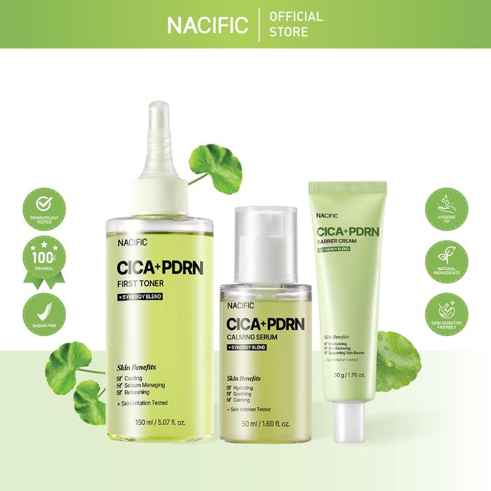 Gambar NACIFIC Cica PDRN 3 SET (Calming Serum+toner+cream) dari NACIFIC Official Store Kota Administrasi Jakarta Timur Tokopedia