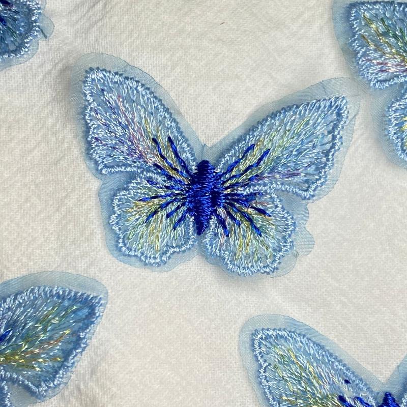 4cm colorful butterfly design lace applique fabric embroidery lace textile border lace clothing accessories 3