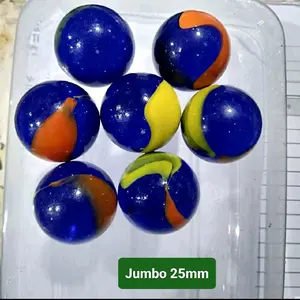 1bungkus Kelereng Keramik Biru ukuran Standard dan Jumbo