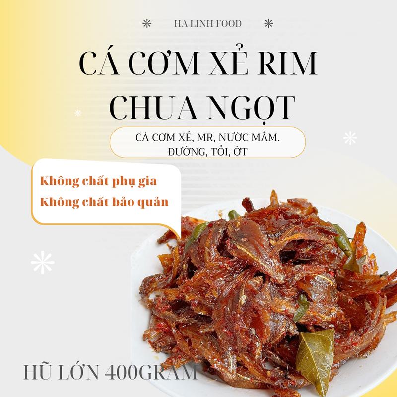  Cá cơm rim chua cay mặn ngọt   gần 400gram cả hũ  cá cơm khô xẻ đôi 