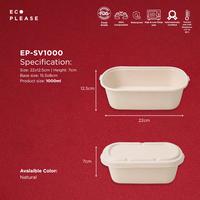 Gambar 50pcs Ecoplease 1000ml Bagasse Oval Food Box + Lid Home Compostable Ecofriendly Ramah Lingkungan Biodegradable Ampas Tebu - Tanpa Sekat dari Ecoplease Home Compostable Kota Denpasar 3 Tokopedia