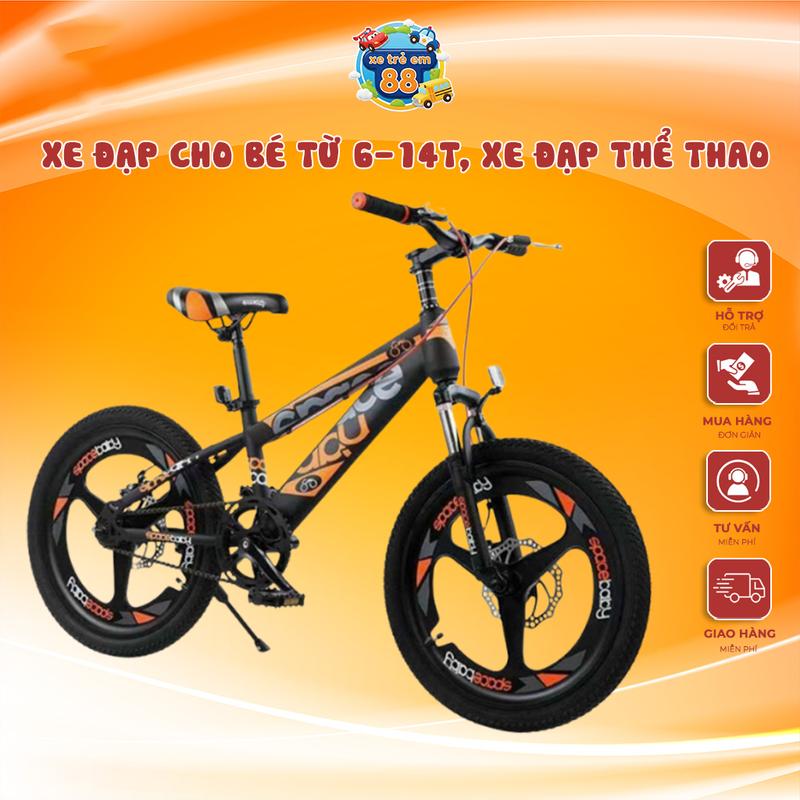 Xe Đạp Cho Bé Từ 6-14T Xe Đạp Thể Thao 18-20-22Inch Vành Đúc Gắn Xe Đạp Sport Đạp Xe Đạp