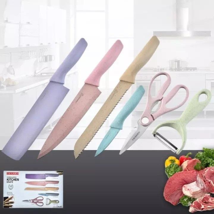 Pisau Jerami Gandum Multifungsi - Pisau Set 6in1 - Kitchen Snife Stainless Gandum 1