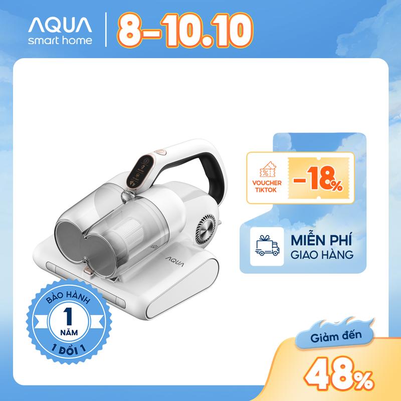 Máy hút bụi giường nệm Aqua CMP105R lực 14.000Pa làm sạch hút được tóc, hạt, bụi mịn, có tia UV kết hợp sấy nóng 56 độ diệt bọ ve