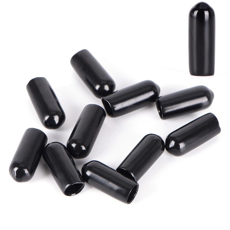 10PCS Black Rubber End Caps For 4 Lines Quad Stunt Kite Fixed Parts 3/4/5/6/7/8MM 2