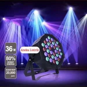 TERLARIS LAMPU SOROT PANGGUNG DISCO 36 LED / LAMPU PANGGUNG RGB 36W / PAR 36LED LIGHT / LAMPU PANGGUNG