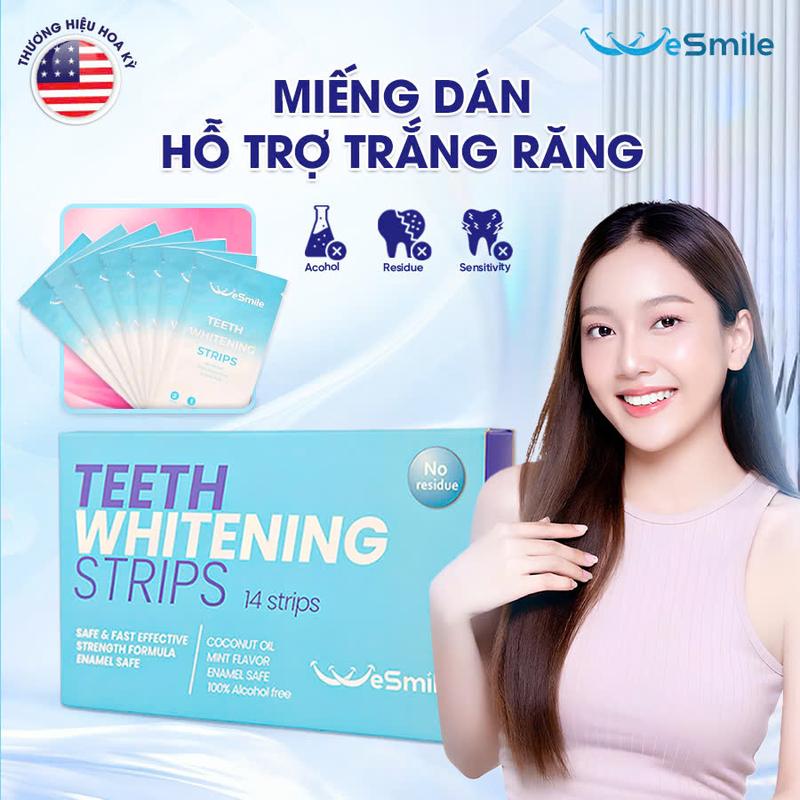 [WESMILE OFFICIAL] Miếng dán trắng răng cao cấp WeSmile thành phần an toàn tự nhiên, không gây ê buốt, không bào mòn men răng