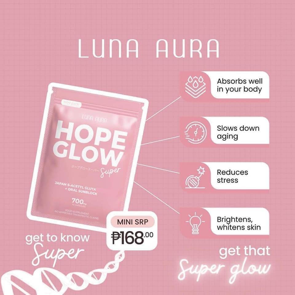 Hope Glow Super Biggie Classic Skin Pro C Crystal Glutathione Vitamin Oral  Sunblock Nica Alelis Fitness Edible Dietary Beauty Supplement Capsule -  TikTok Shop Philippines