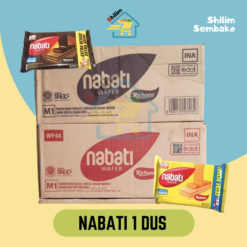 NABATI 1 DUS NABATI COKLAT NABATI KEJU MURAH NABATI ECER 2000 ISI 60 PCS