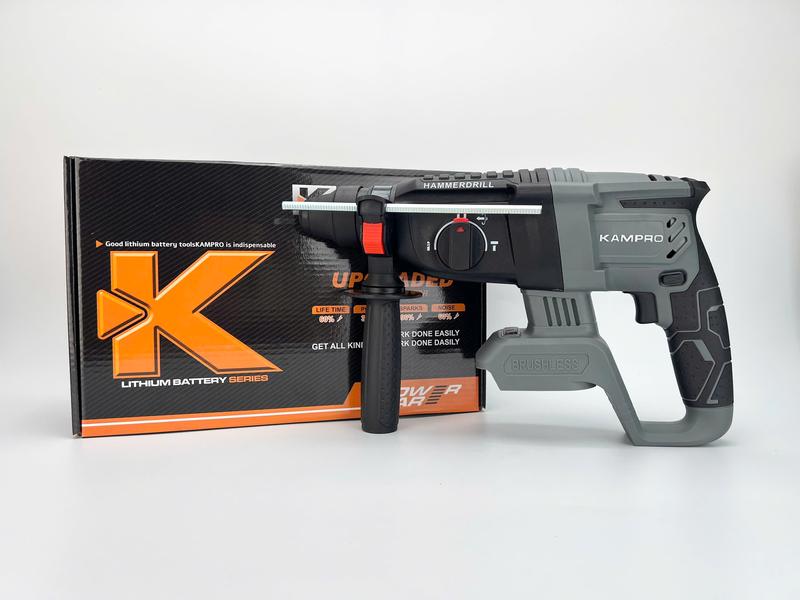 Thân Máy Khoan Bê Tông dùng Pin KAMPRO - Động Cơ Không Chổi Than - 3 Chức Năng - Chuyên Công Trình KHÔNG PIN SẠC