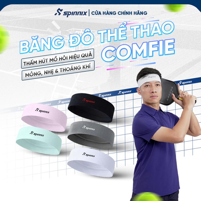 Spinnix Băng Đô Pickleball Comfie, Mềm Mại, Thấm Hút, Chặn Mồ Hôi Hiệu Quả, Có Slicone Chống Trượt, Dành Cho Cả Nam Và Nữ