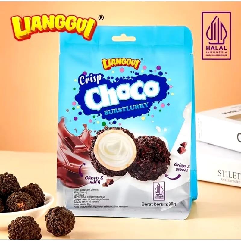 Product Introduction of Lianggui Choco Burstlurry Wafer Rasa Kelapa Coklat Chocolate Food Snacks Cokelat 1