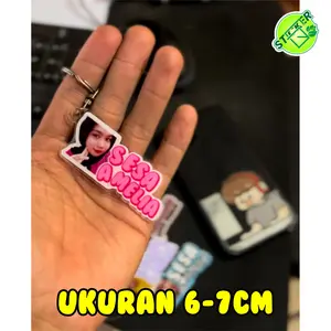 GANTUNGAN KUNCI GANCI FOTO DAN NAMA CUSTOM FREE DESIGN