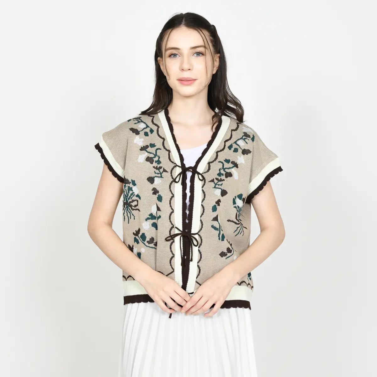 Milkan.id Kimy Vest - Rompi Casual Wanita Bahan Pollycotton Rajut Premium