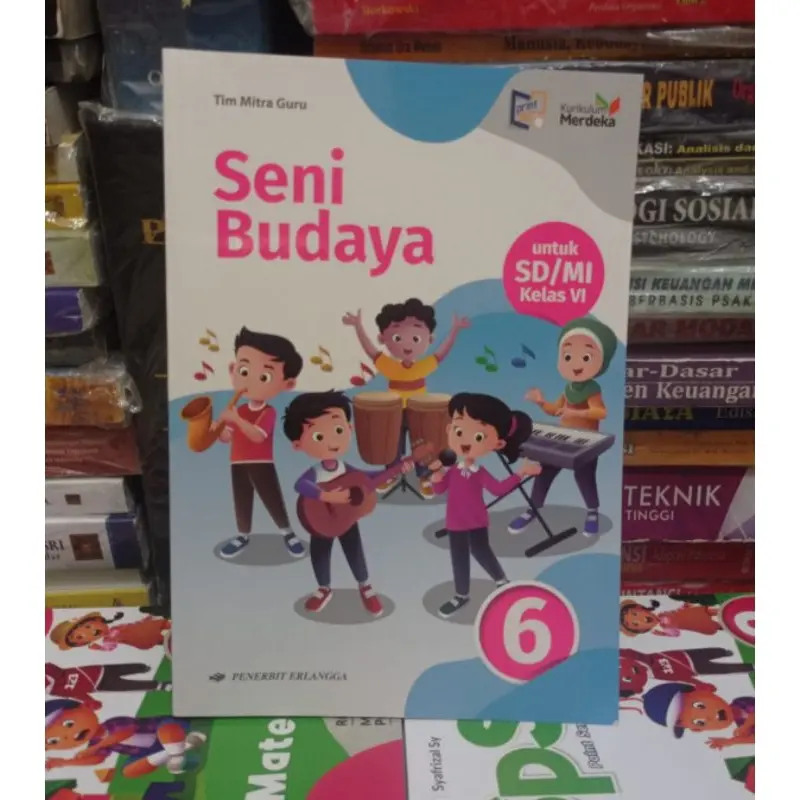 Buku Seni Budaya kelas 6 untuk SD/MI Kurikulum Merdeka Erlangga