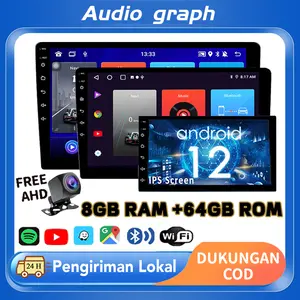 Dual  Kipas 8G+64G IPS Screen Head Unit 7/9/10 Inch Car Android 13 Navigasi Untuk TOYOTA Daihatsu Mitsubishi android mobil 10 inch ram 4 HONDA SUZUKI Hyundai NISSAN Double Din tv mobil android LALA1