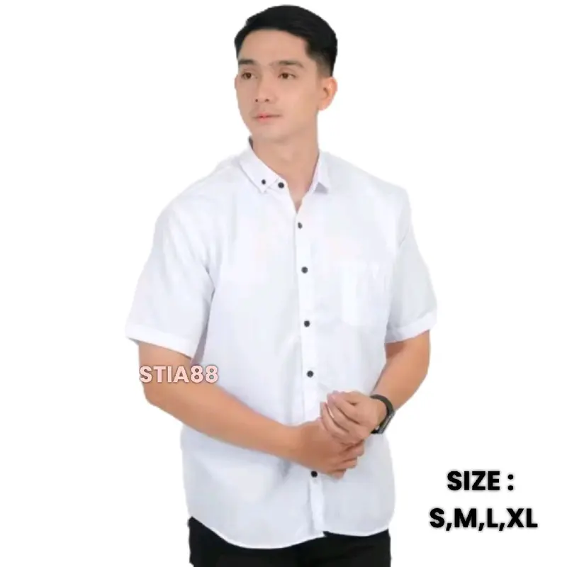 Kemeja abu abu pria Kemeja abu tua pria Kemeja abu tua cowok Kemeja abu abu laki laki Kemeja abu pria lengan pendek Kemeja abu pendek Kemeja polos abu pria Kemeja abu pendek cowok Distro Slim Fit Slimfit Casual fitted shirt 5