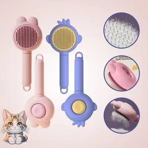 Sisir Grooming Anabul F10 Pet Comb Brush / Sisir Perawatan Bulu Hewan Peliharaan Anjing & Kucing 【Upgrade】Pink Cat Brush