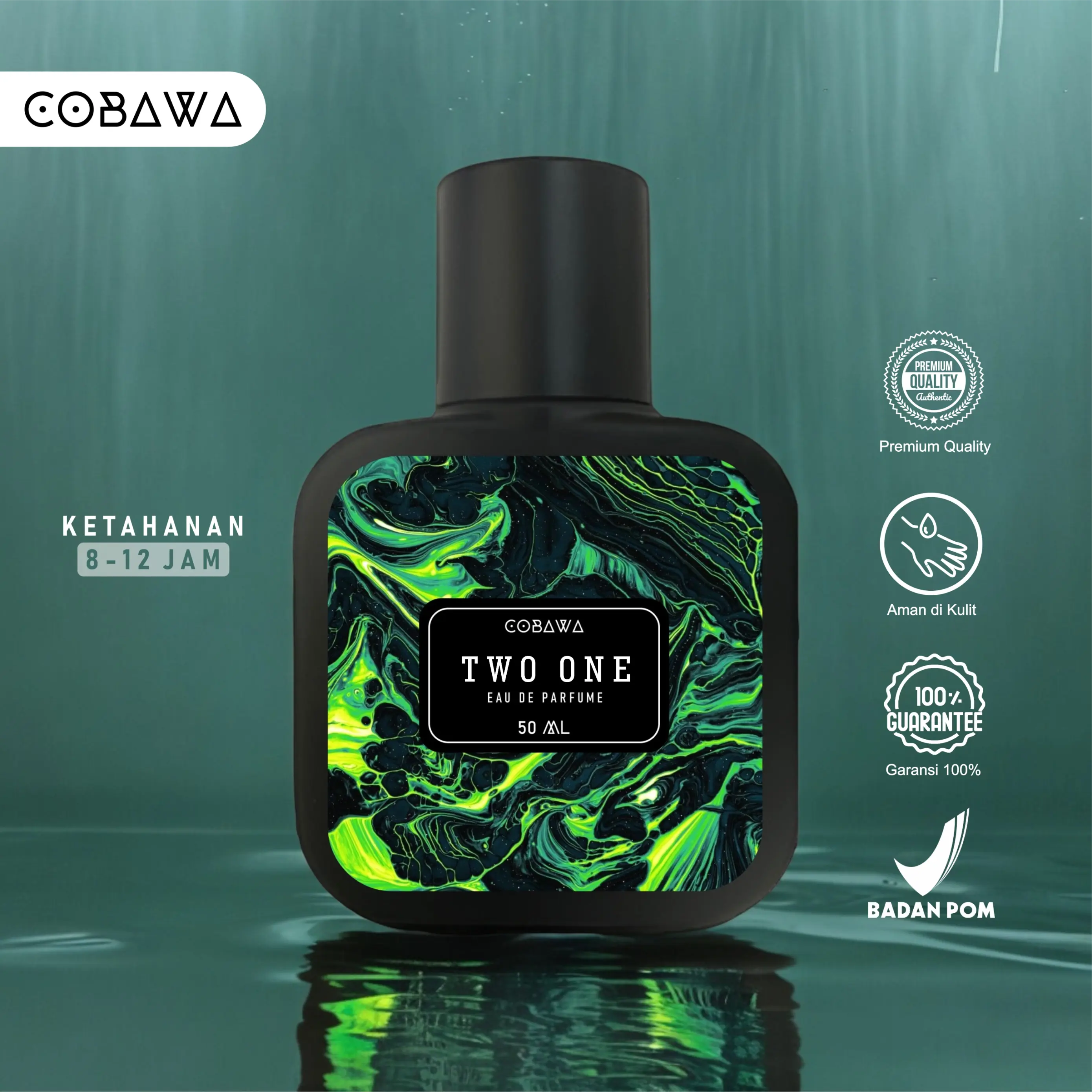 Cobawa Parfum Two One VIP Man Eau De Parfume 50 ml Parfum Cowok Perfume Tubuh Pria Wangi