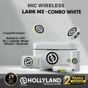 Hollyland Lark M2 Mic Wireless 350m 2in1 Microphone dan Remote Camera