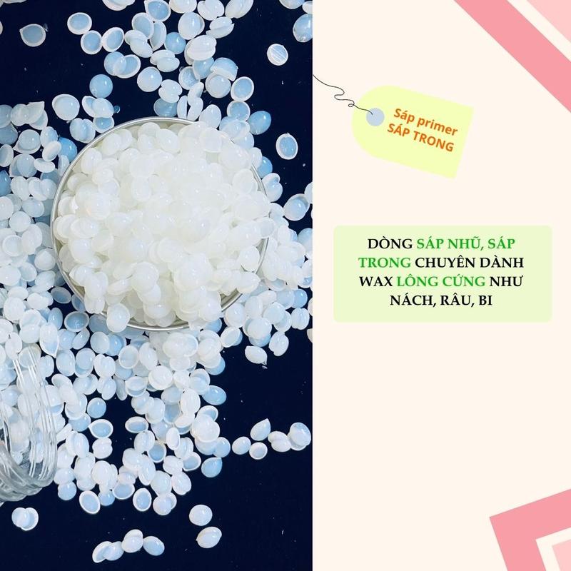  400g Sáp Trong chuyên WAX LÔNG CỨNG như wax nách râu nam bi - Kèm que gỗ Kem 