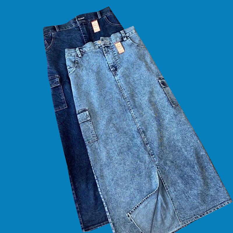 PREMIUM ROK CARGO WANITA JEANS SKIRT HIGHWAIST STRECH TERBAR - Shop ...